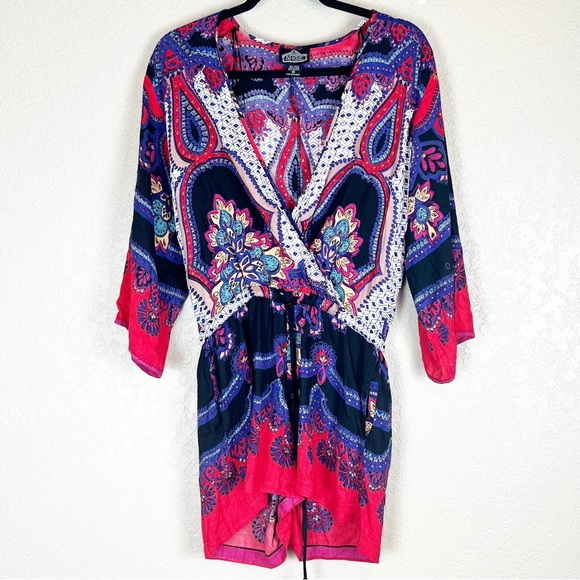 Angie Boho romper size medium
Crossover low neckline
Drawstring/elastic waist - Picture 1 of 4